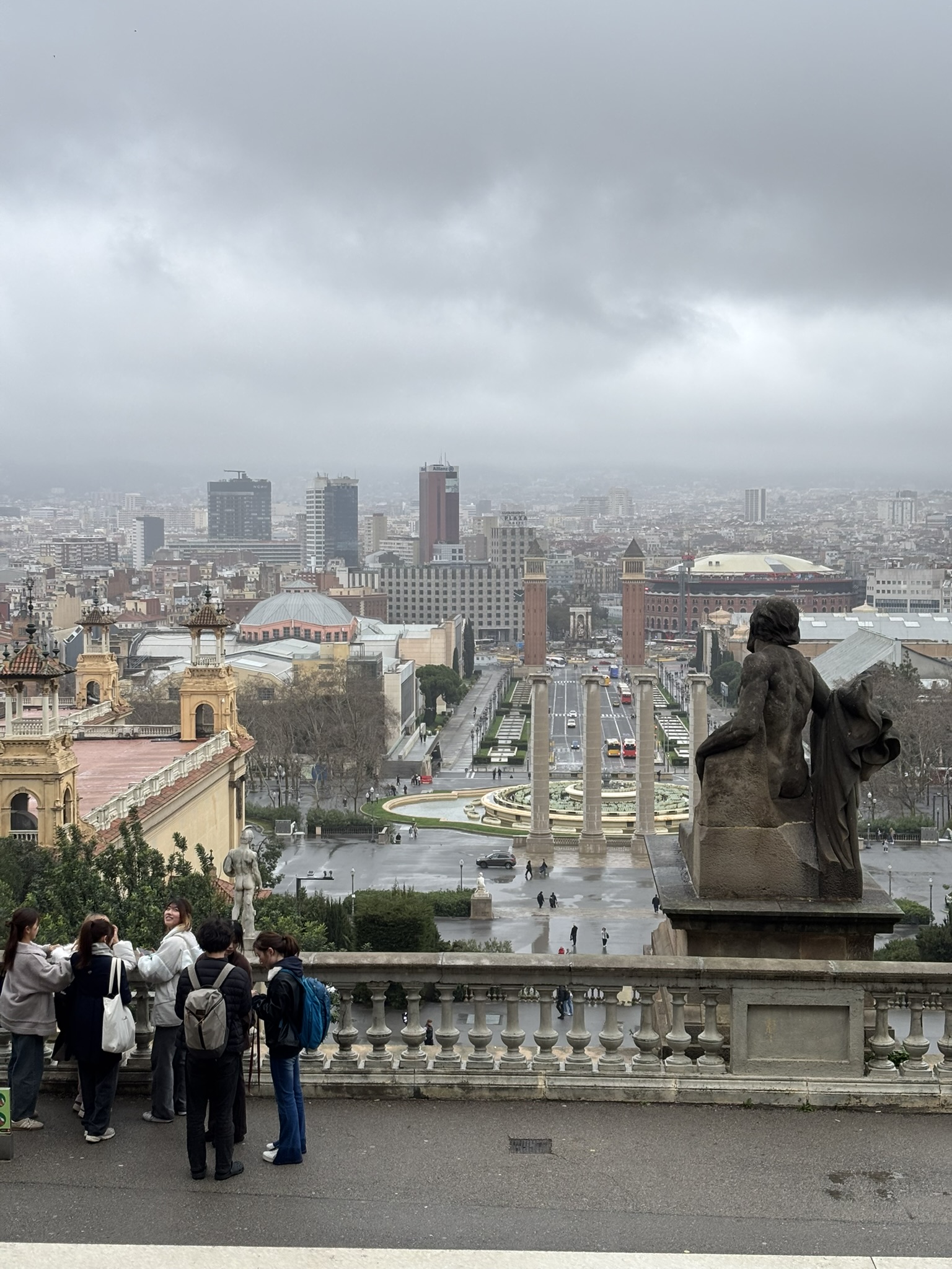 View over Barcelona from Montjuic in March 2026