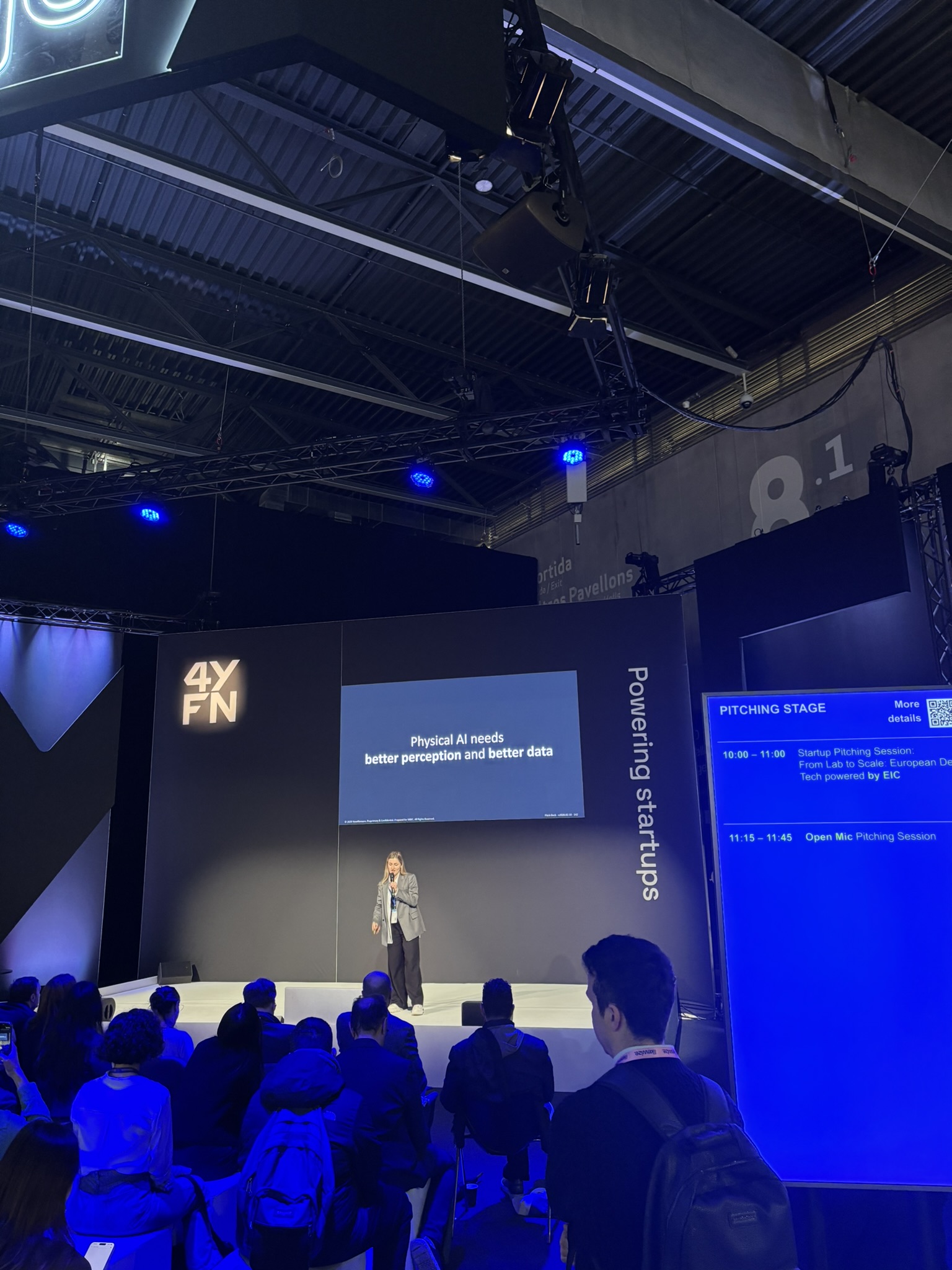 Pitching stage at 4YFN in Barcelona in March 2026