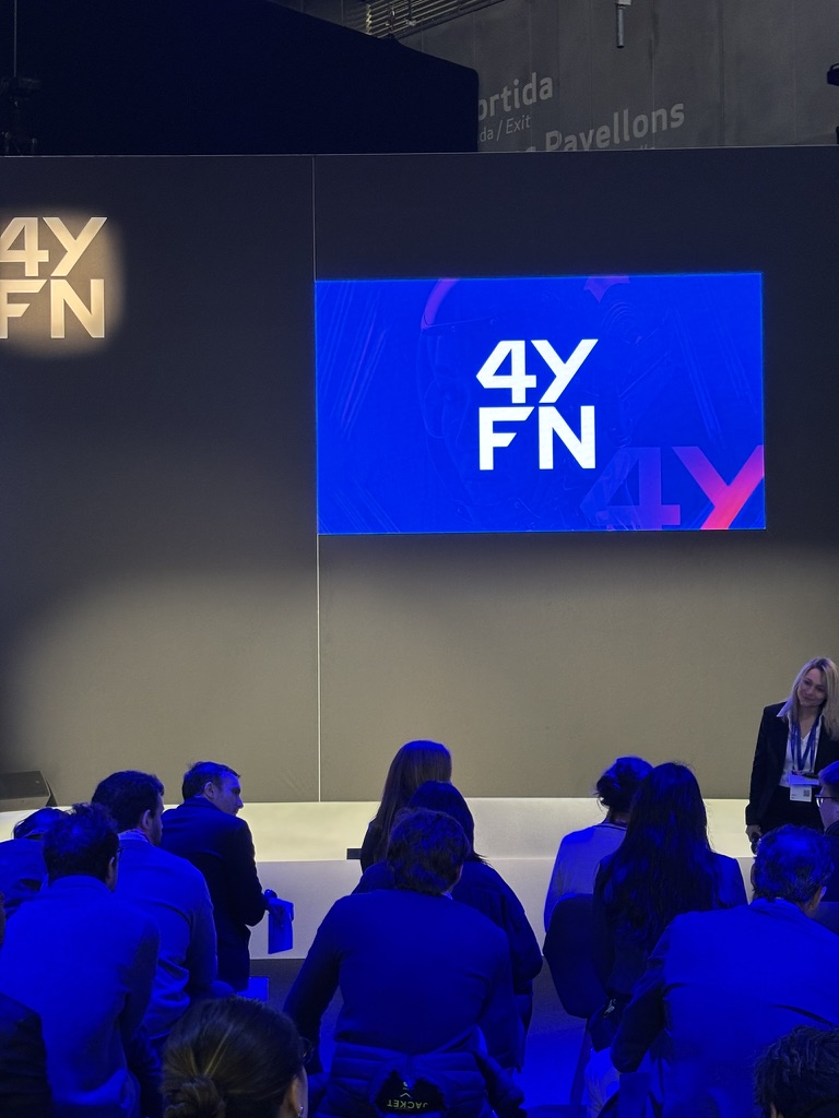 4YFN screen and seated audience in Barcelona in March 2026